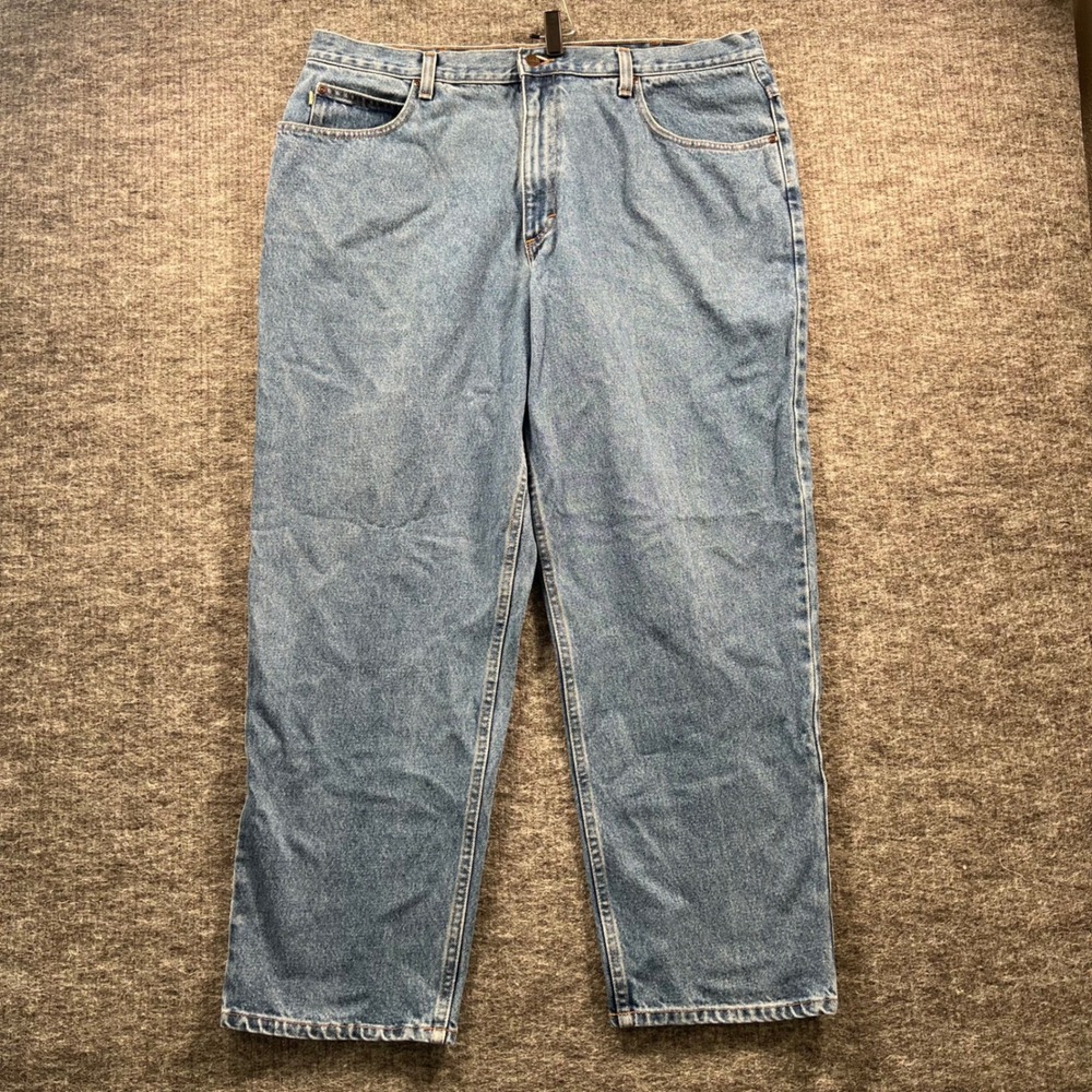 LL Bean Relaxed Fit Jeans Mens 40x30 Blue Denim Straight Leg Pants 134770